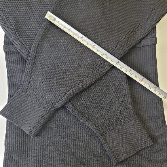 SELF-PORTRAIT Sweetheart-Neck Ribbed-Knit bodycon  Midi Dress - Picture 15 of 16